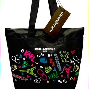 Karl Lagerfeld Paris Canvas Tote Bag - Available Only At Macy's - NWT